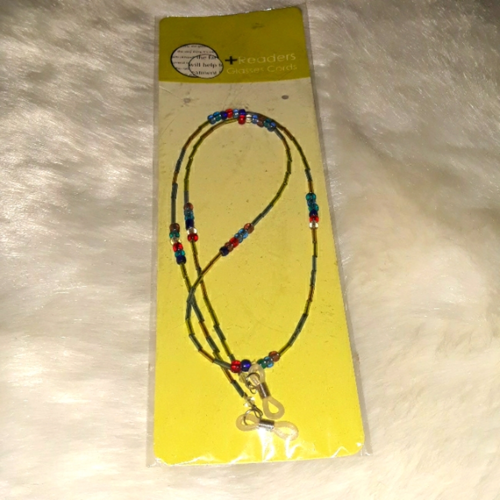 Glasses cords, beaded new in package